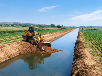Loader maintaining irrigation berm